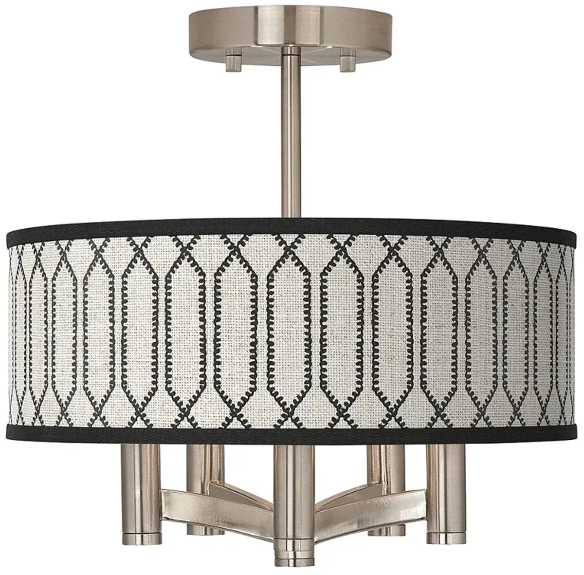 Rustic Chic Ava 5-Light Nickel Ceiling Light