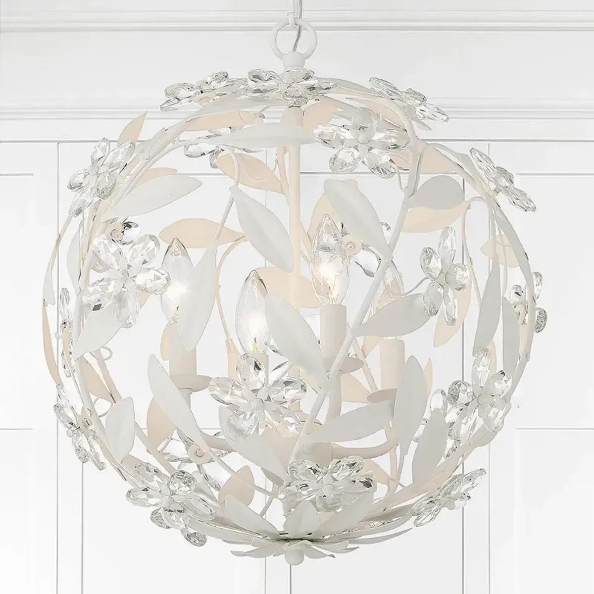 Marselle 16 1/2" Wide Matte White Sphere Pendant Light