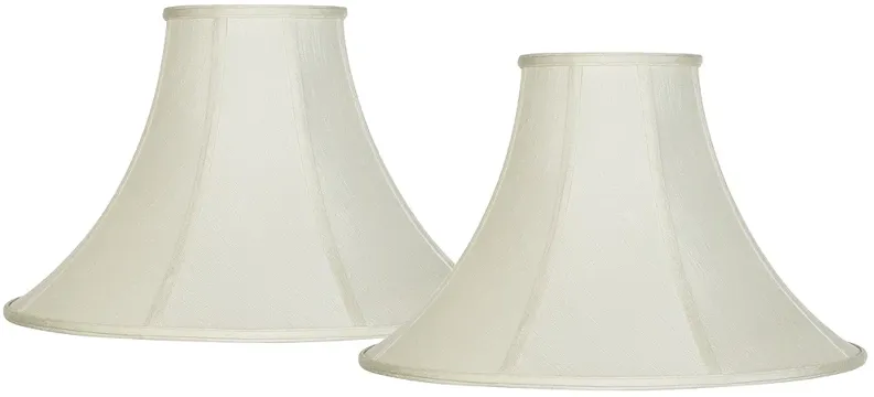 Creme Set of 2 Bell Lamp Shades 7x20x13.75 (Spider)