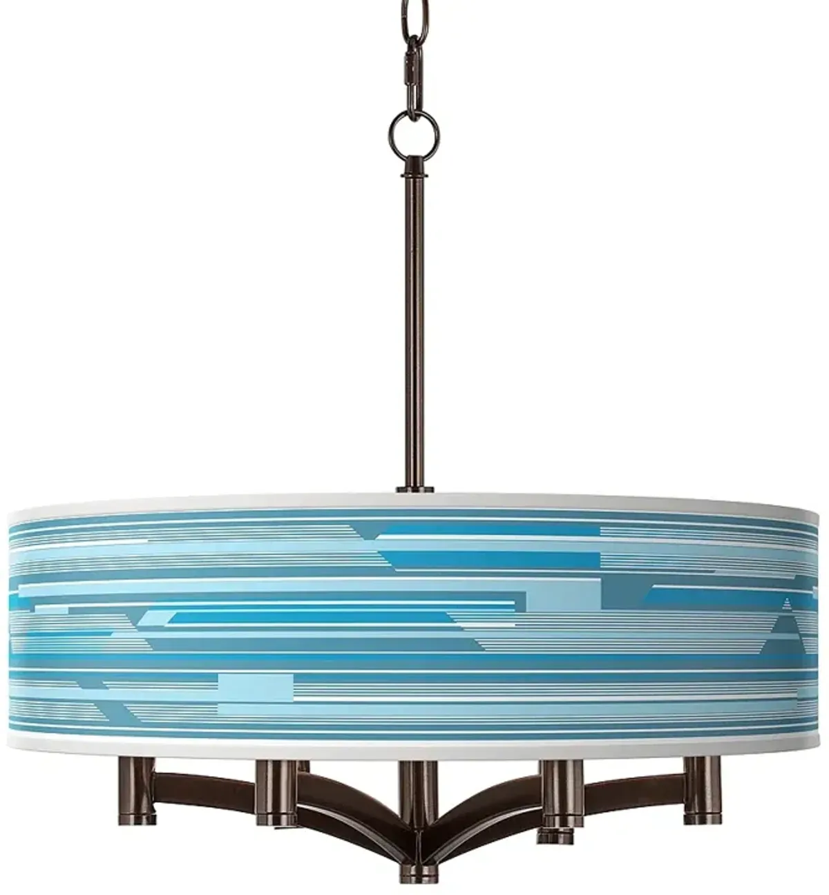 Urban Stripes Ava 6-Light Bronze Pendant Chandelier