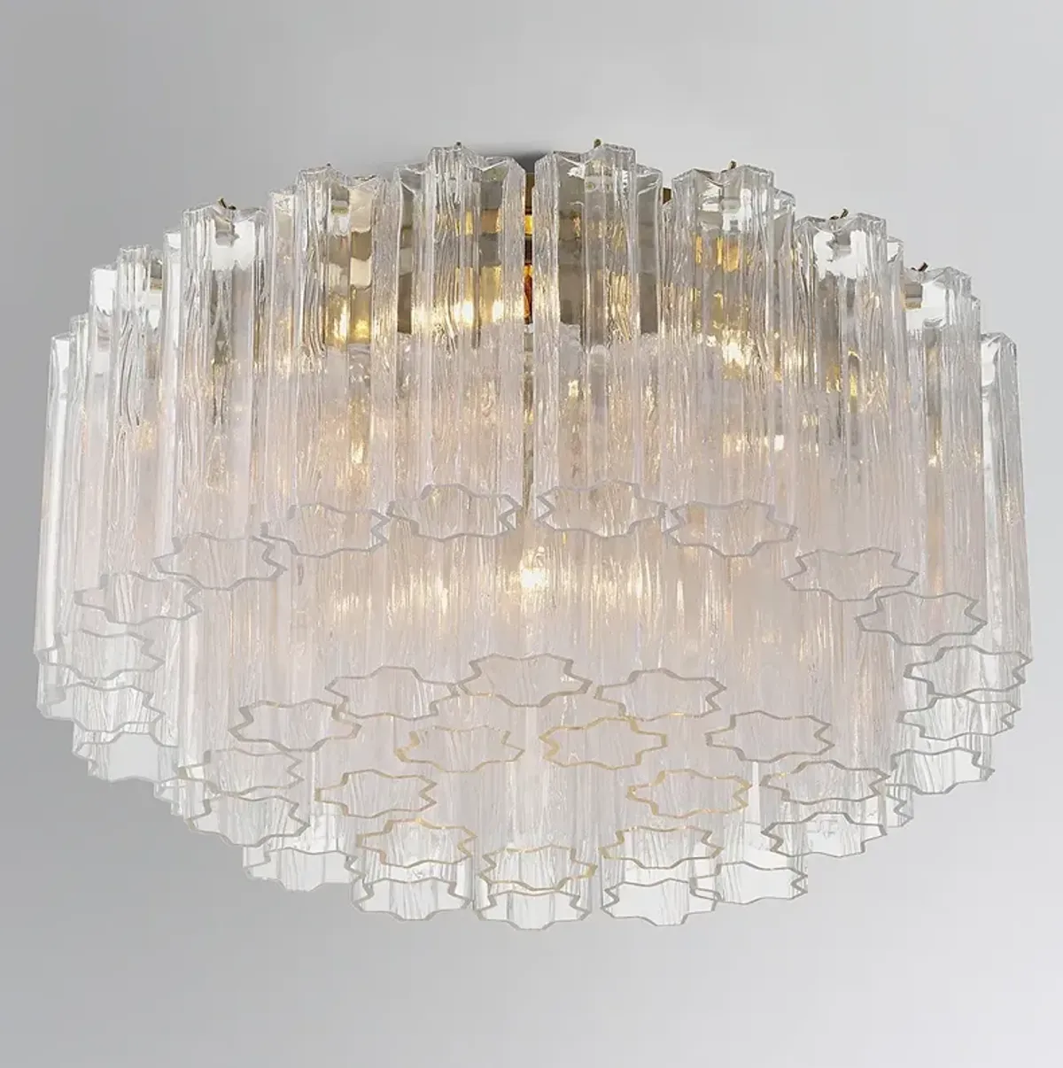 Addis 7 Light Aged Brass Flush Mount