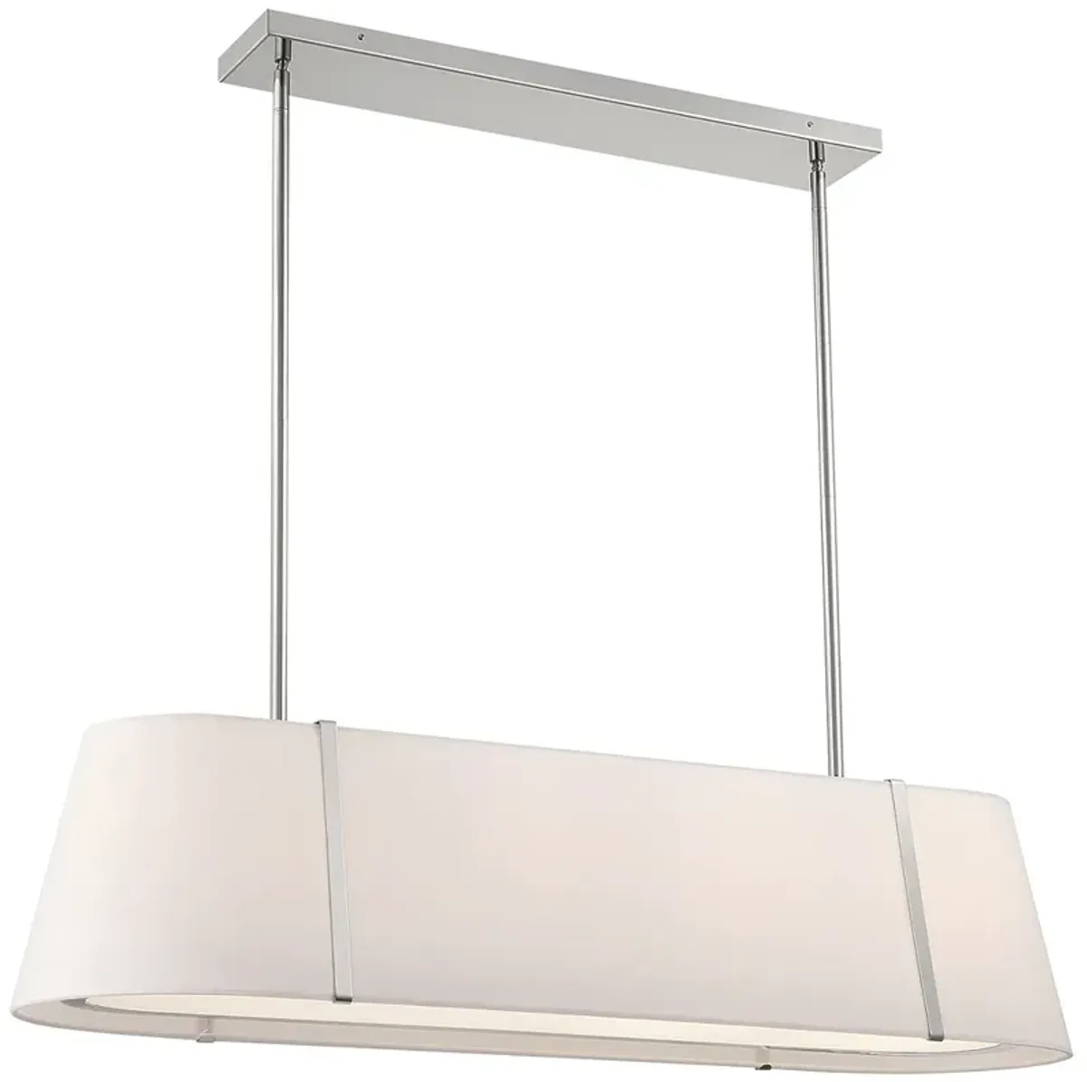 Fulton 4 Light Polished Nickel Linear Oval Chandelier