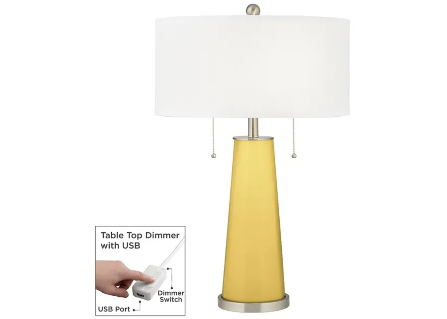 Daffodil Peggy Glass Table Lamp With Dimmer