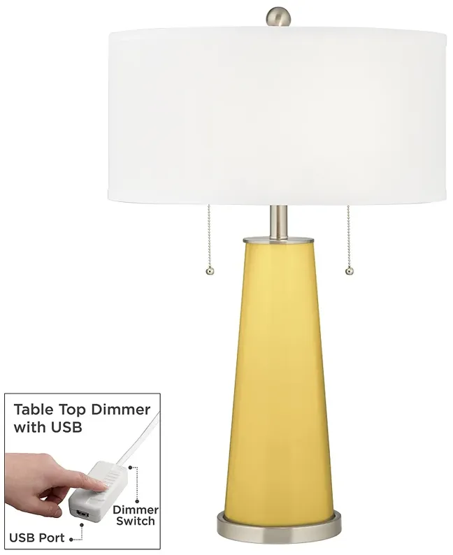 Daffodil Peggy Glass Table Lamp With Dimmer