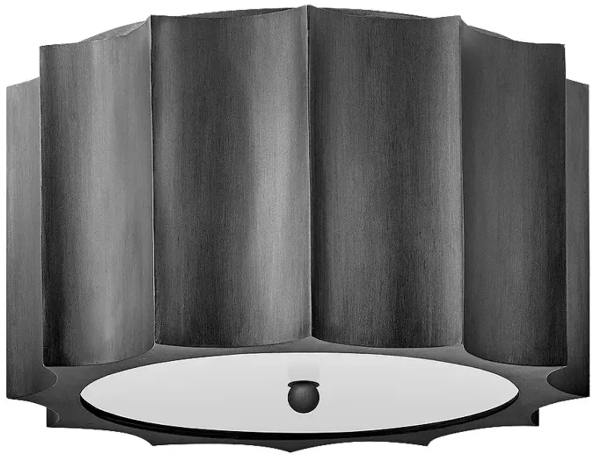 Hinkley- Gia Medium Flush Mount- 14" Brushed Graphite