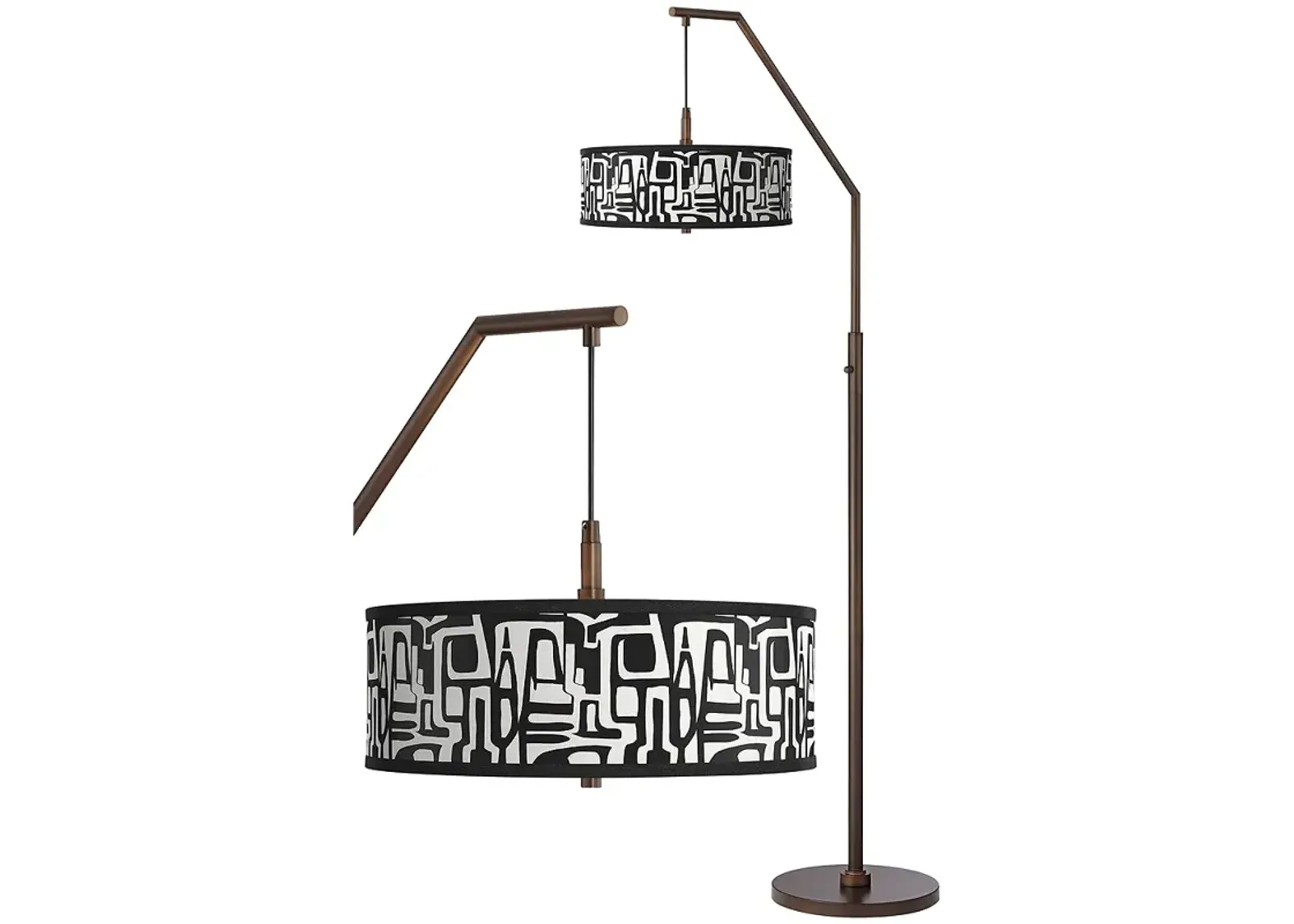 Tempo Bronze Downbridge Arc Floor Lamp