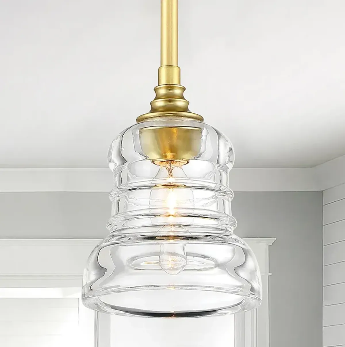 Gregory 1 Light Aged Brass Mini Pendant