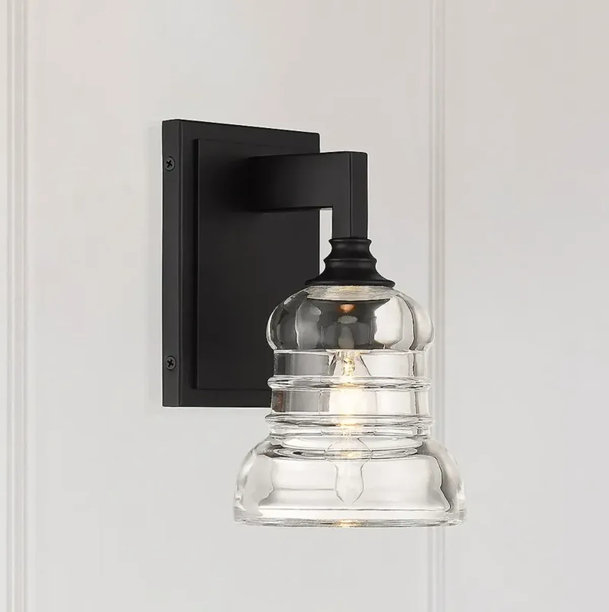 Gregory 1 Light Matte Black Sconce