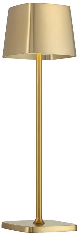 George Kovacs Task Portables 15" High Modern LED Soft Brass Lamp