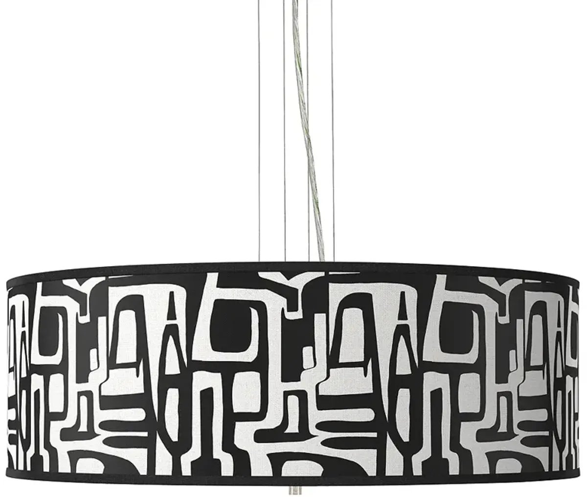 Tempo Giclee 24" Wide 4-Light Pendant Chandelier