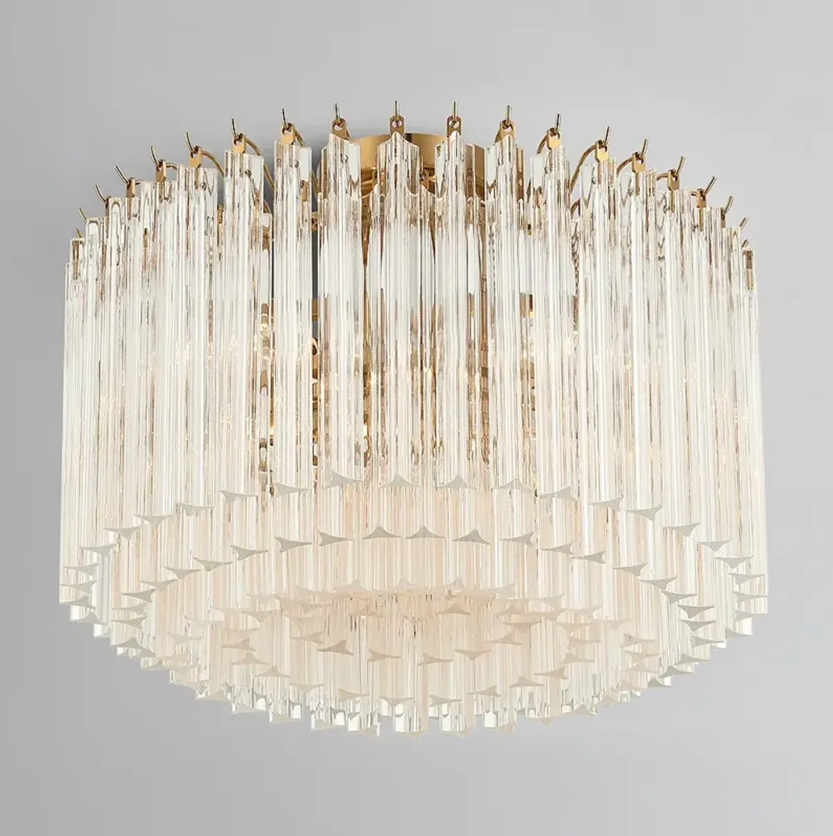 Lofton 5 Light Aged Brass Semi Flush Mount