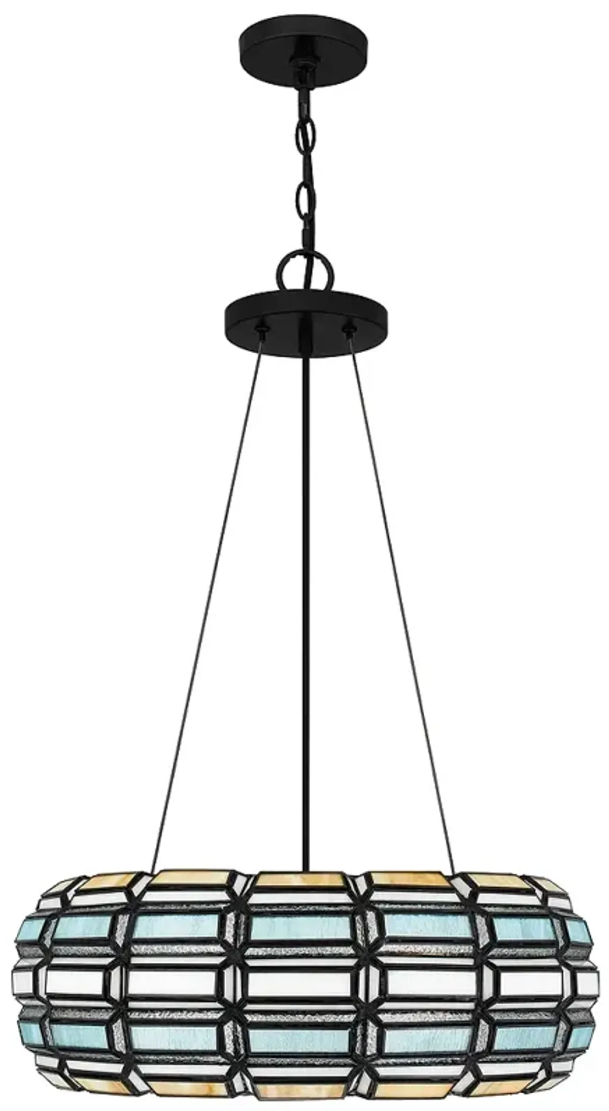 Shanghai 3-Light Matte Black Pendant