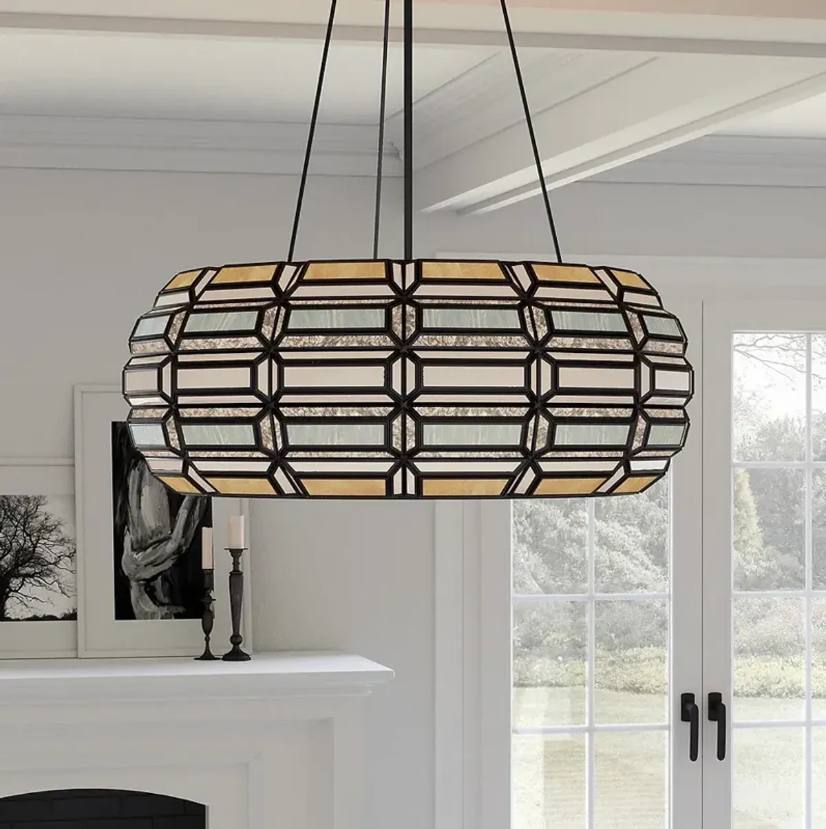 Shanghai 3-Light Matte Black Pendant