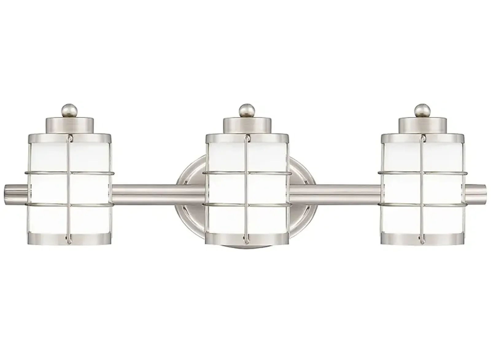 Hazlett 23" Wide Brushed Nickel 3-Light Bath Light