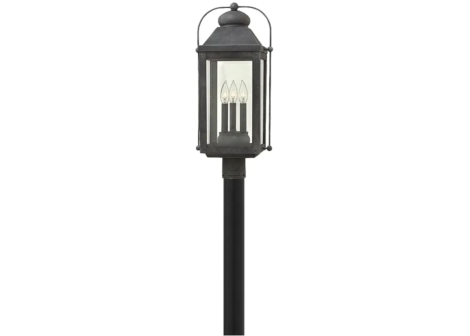 Anchorage 24 1/4"H Aged Zinc Post Light by Hinkley Lighting