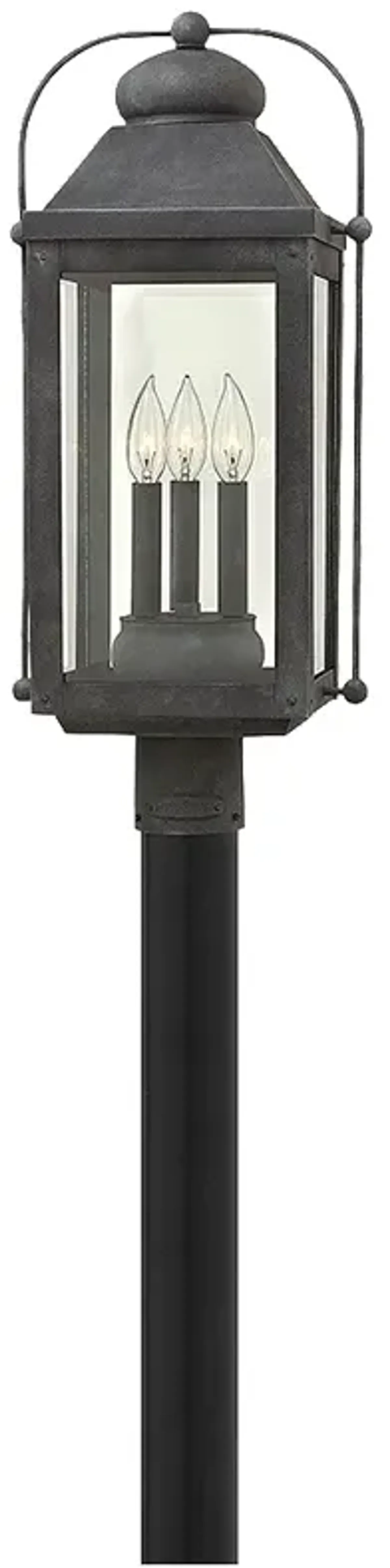 Anchorage 24 1/4"H Aged Zinc Post Light by Hinkley Lighting