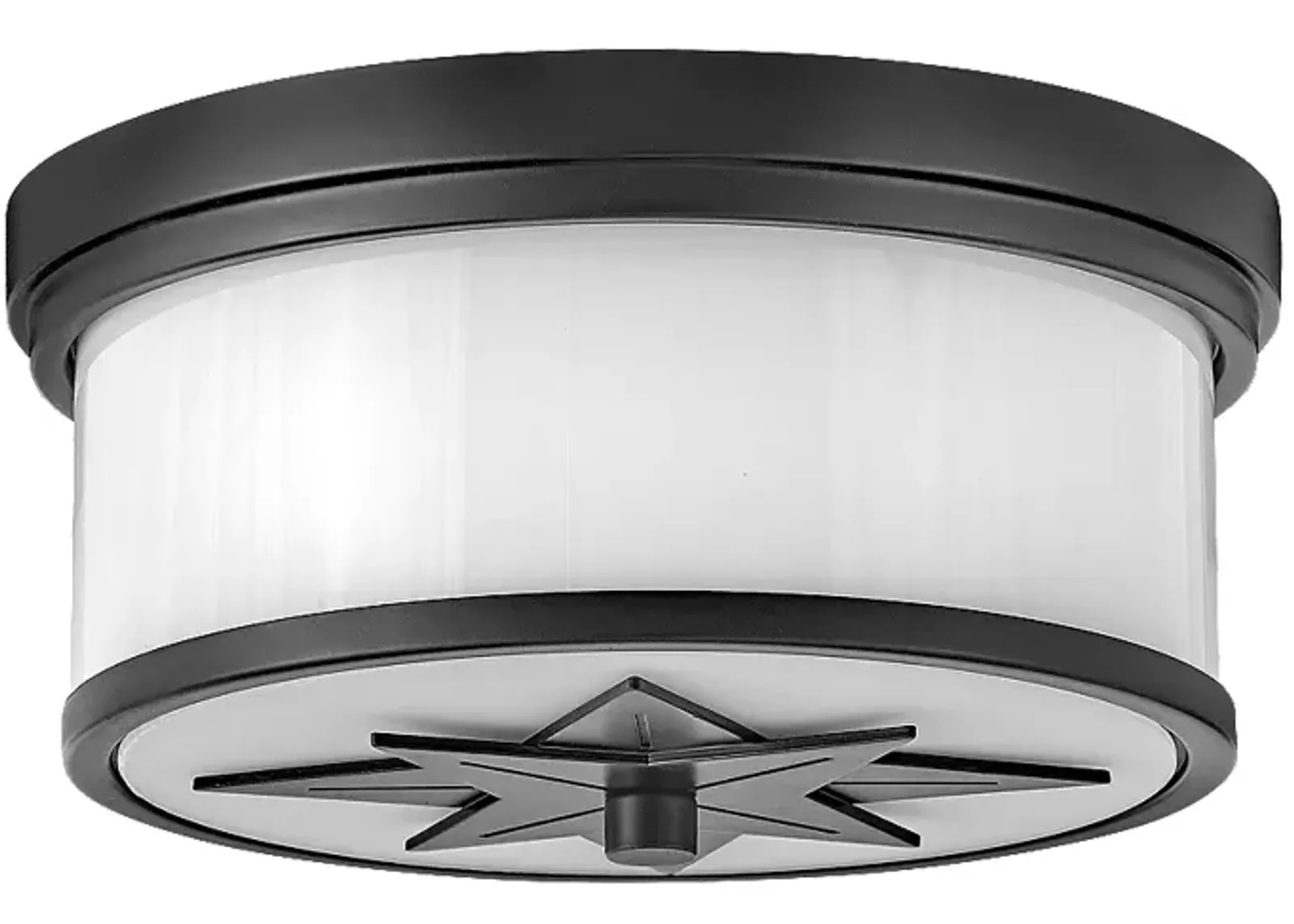 Hinkley Montrose Star 12" Wide Black and White Ceiling Light