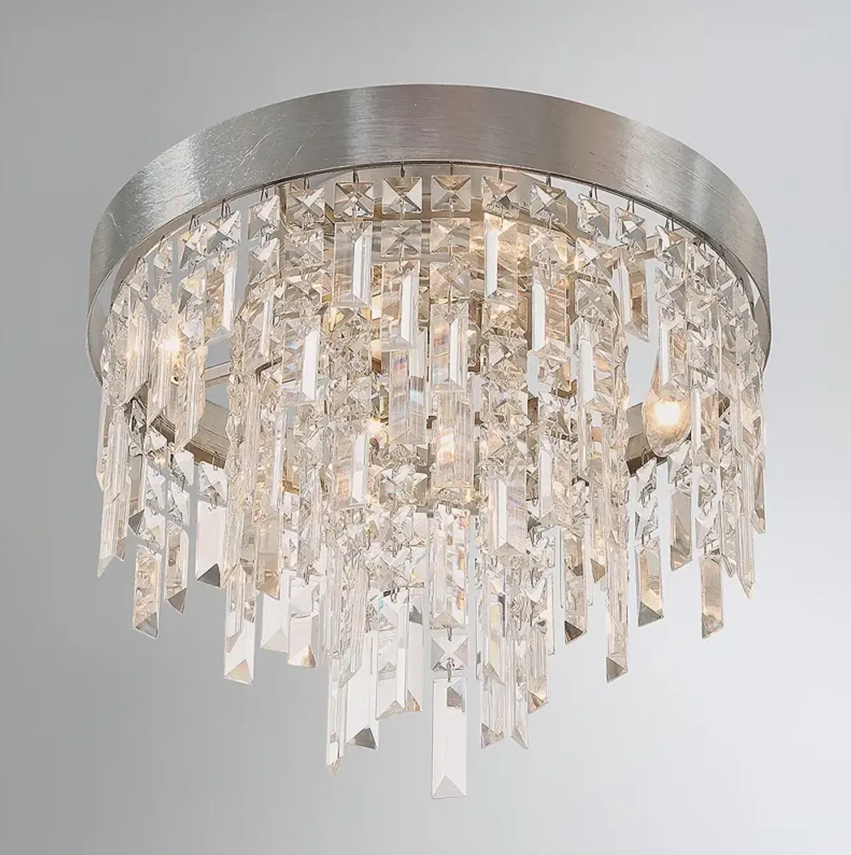 Winfield 4 Light Antique Silver Flush Mount