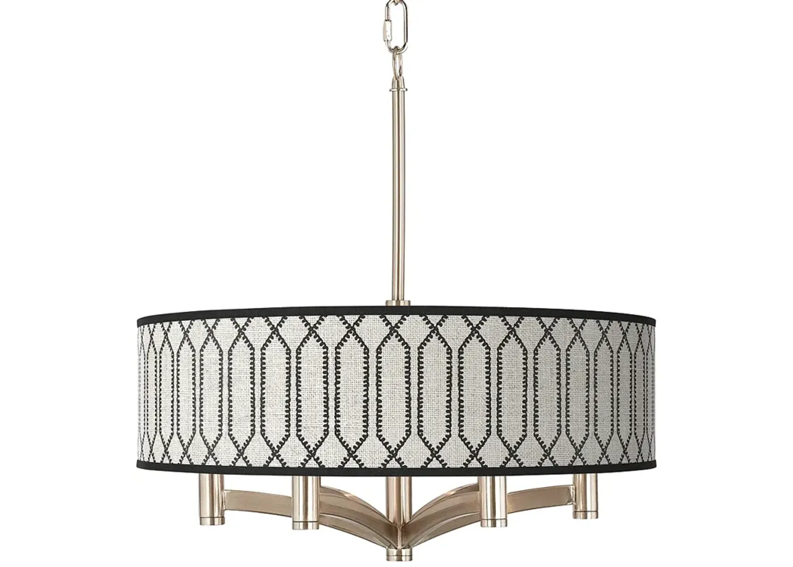 Rustic Chic Ava 6-Light Nickel Pendant Chandelier