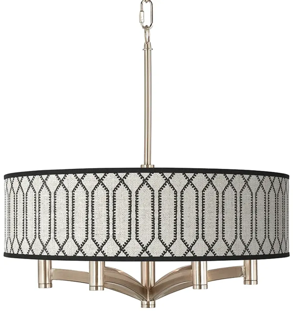 Rustic Chic Ava 6-Light Nickel Pendant Chandelier