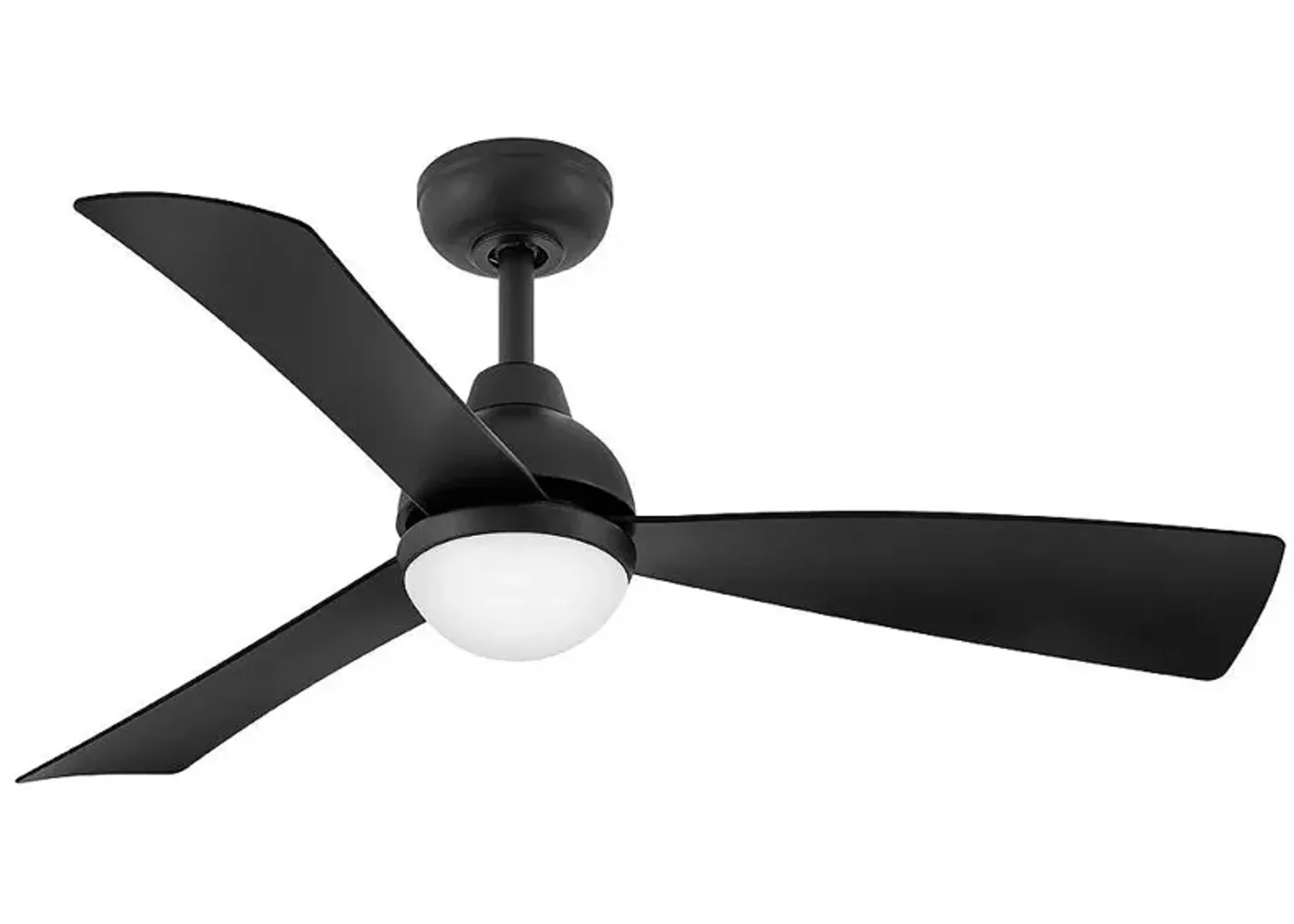 44" Hinkley Una Matte Black 3-Blade LED Smart Ceiling Fan