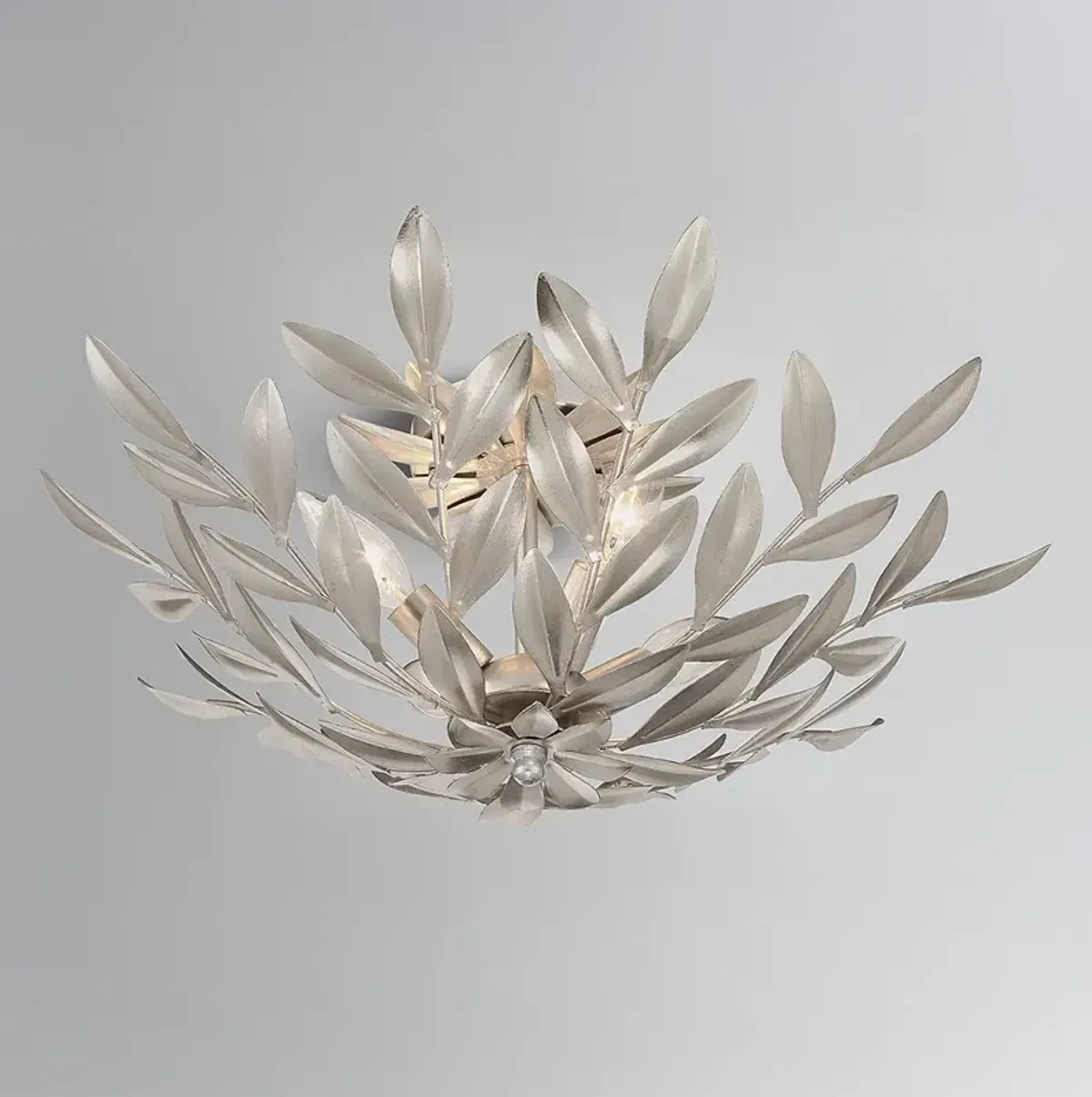 Broche 20 3/4" Wide Antique Silver 4-Light Ceiling Light
