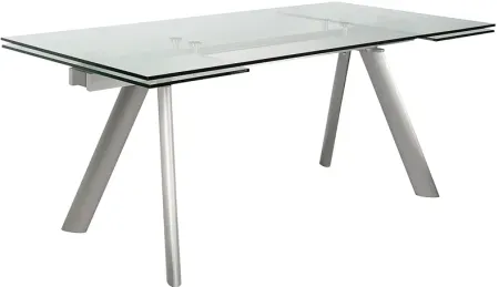 Delano 102 1/4" Wide Silver Extension Dining Table