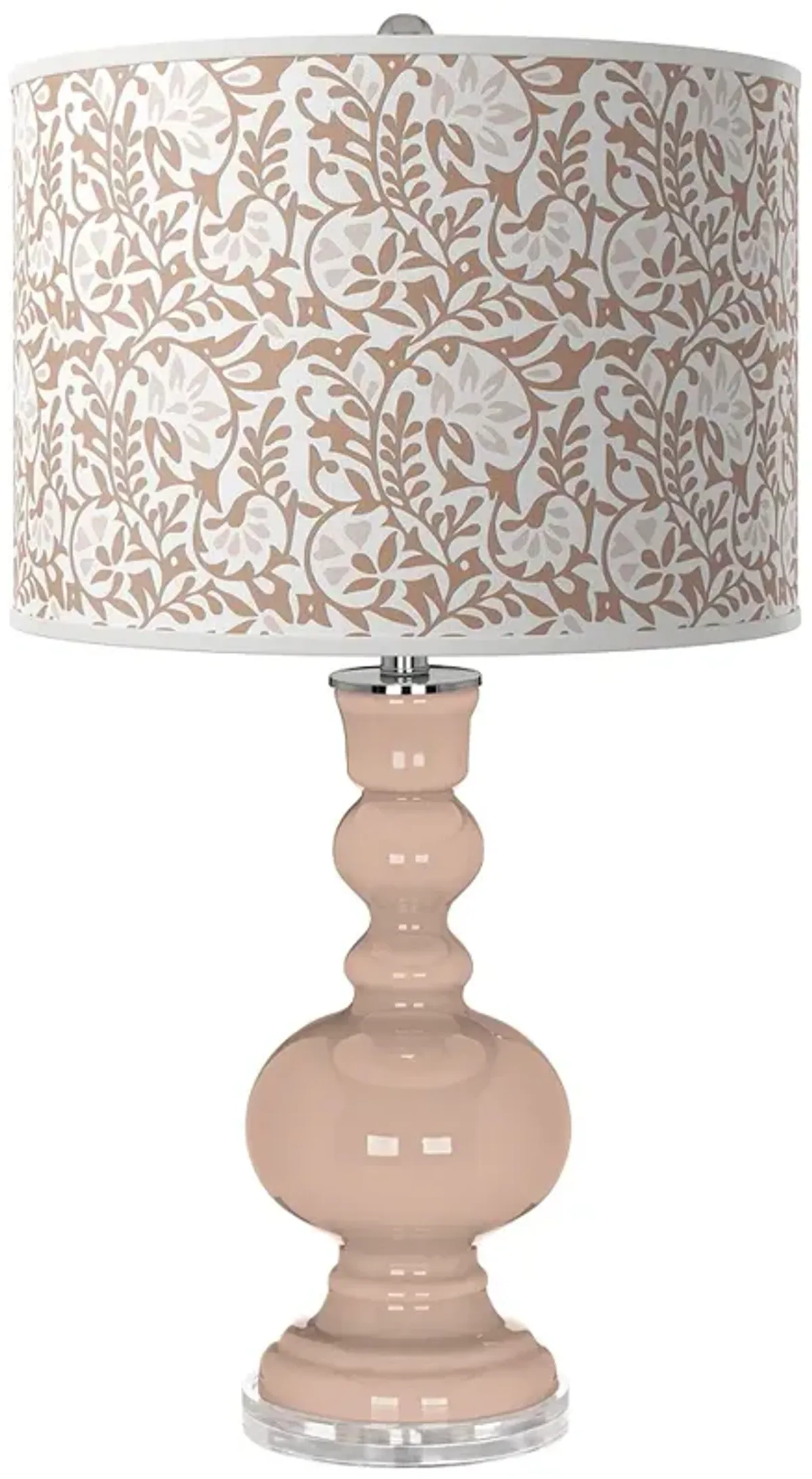 Italian Coral Gardenia Apothecary Table Lamp