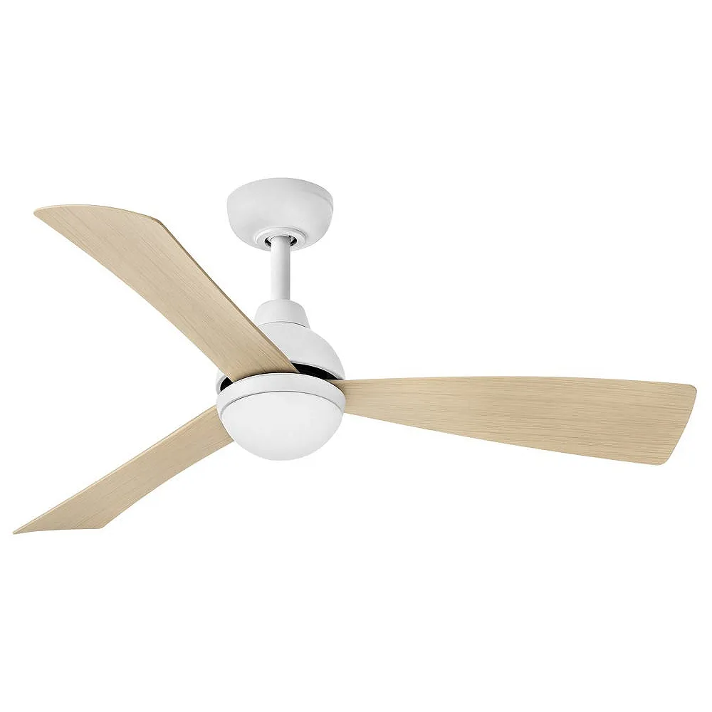 44" Hinkley Una Matte White 3-Blade LED Smart Ceiling Fan