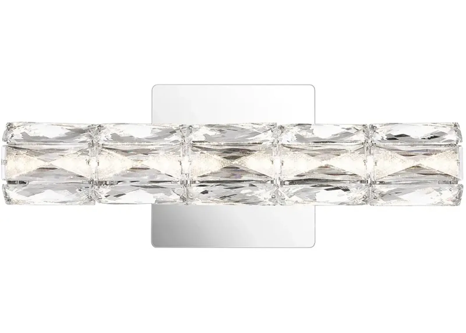 Platinum Luster 14 3/4" Wide Polished Chrome LED Bath Light