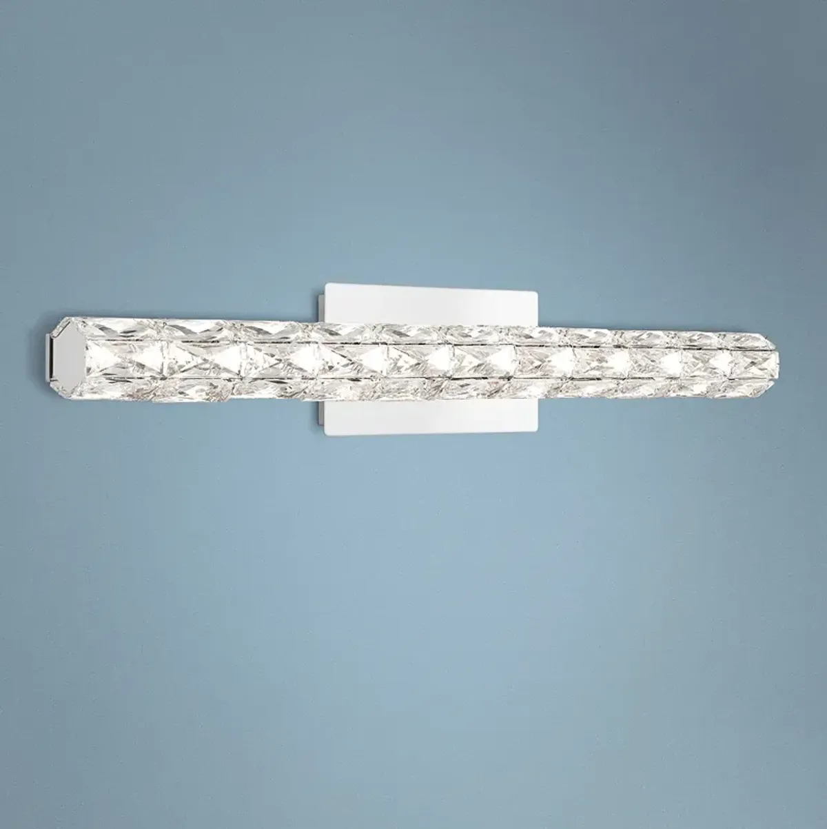 Platinum Luster 32 3/4" Wide Polished Chrome LED Bath Light