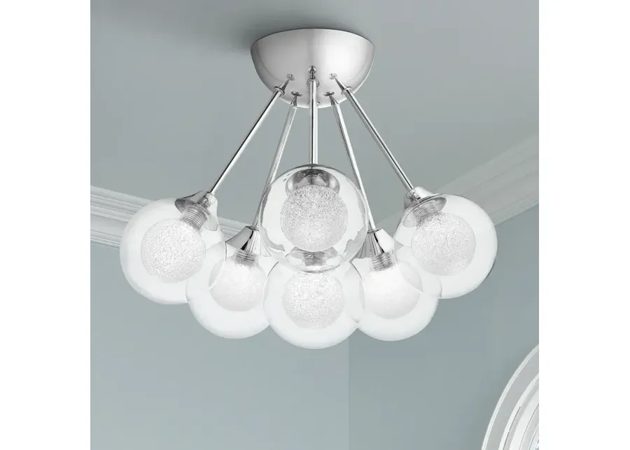 Platinum Spellbound 16" Wide Chrome 6-Light Ceiling Light