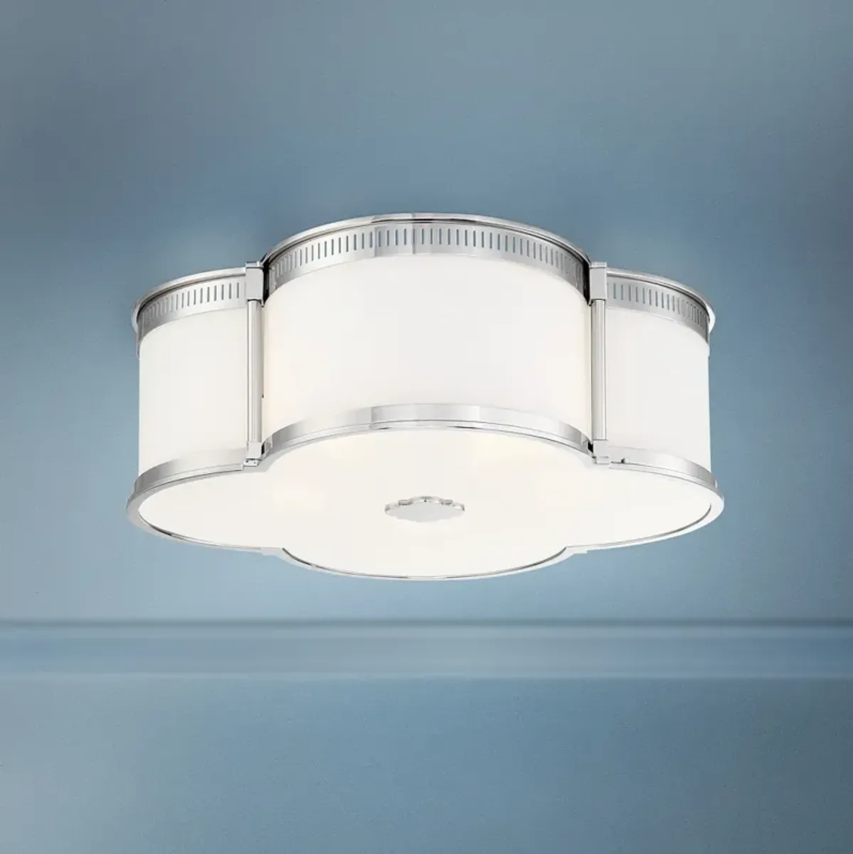 Minka Flush Mount 22" Wide Polished Nickel LED Ceiling Light