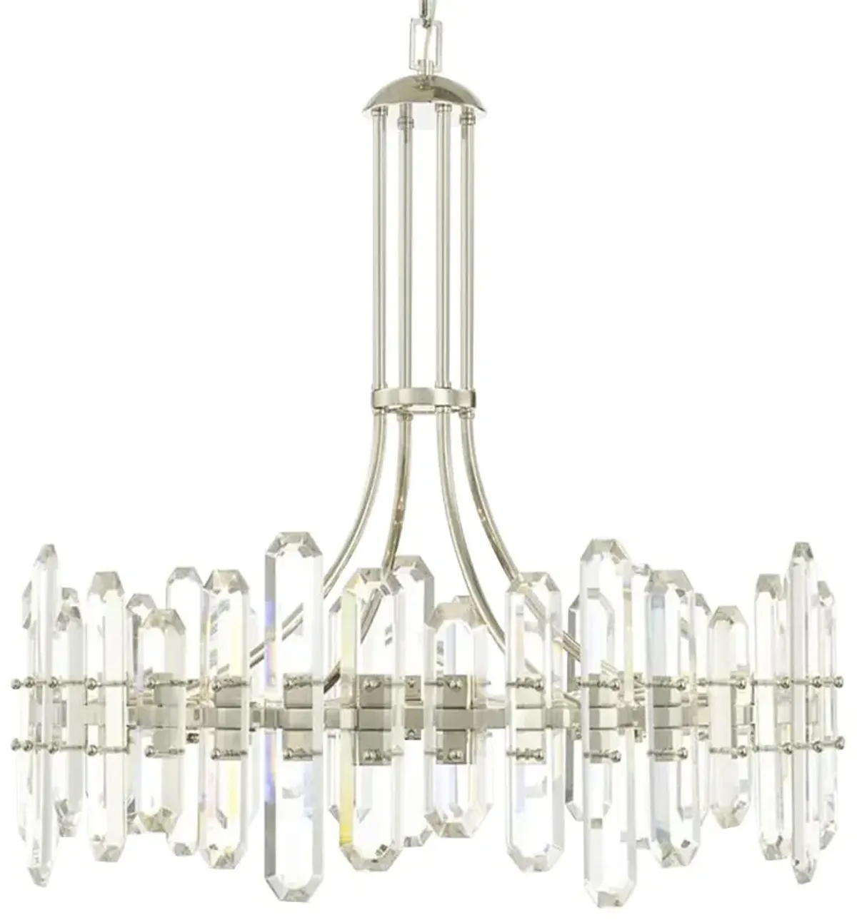 Crystorama Bolton 31"W Polished Nickel 12-Light Crystal Chandelier