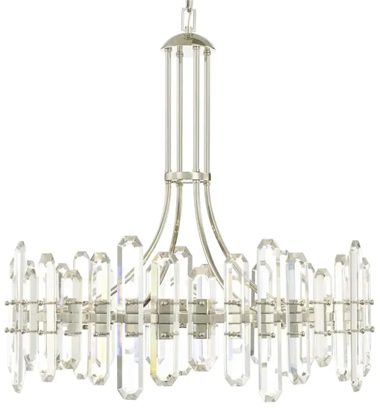 Crystorama Bolton 31"W Polished Nickel 12-Light Crystal Chandelier