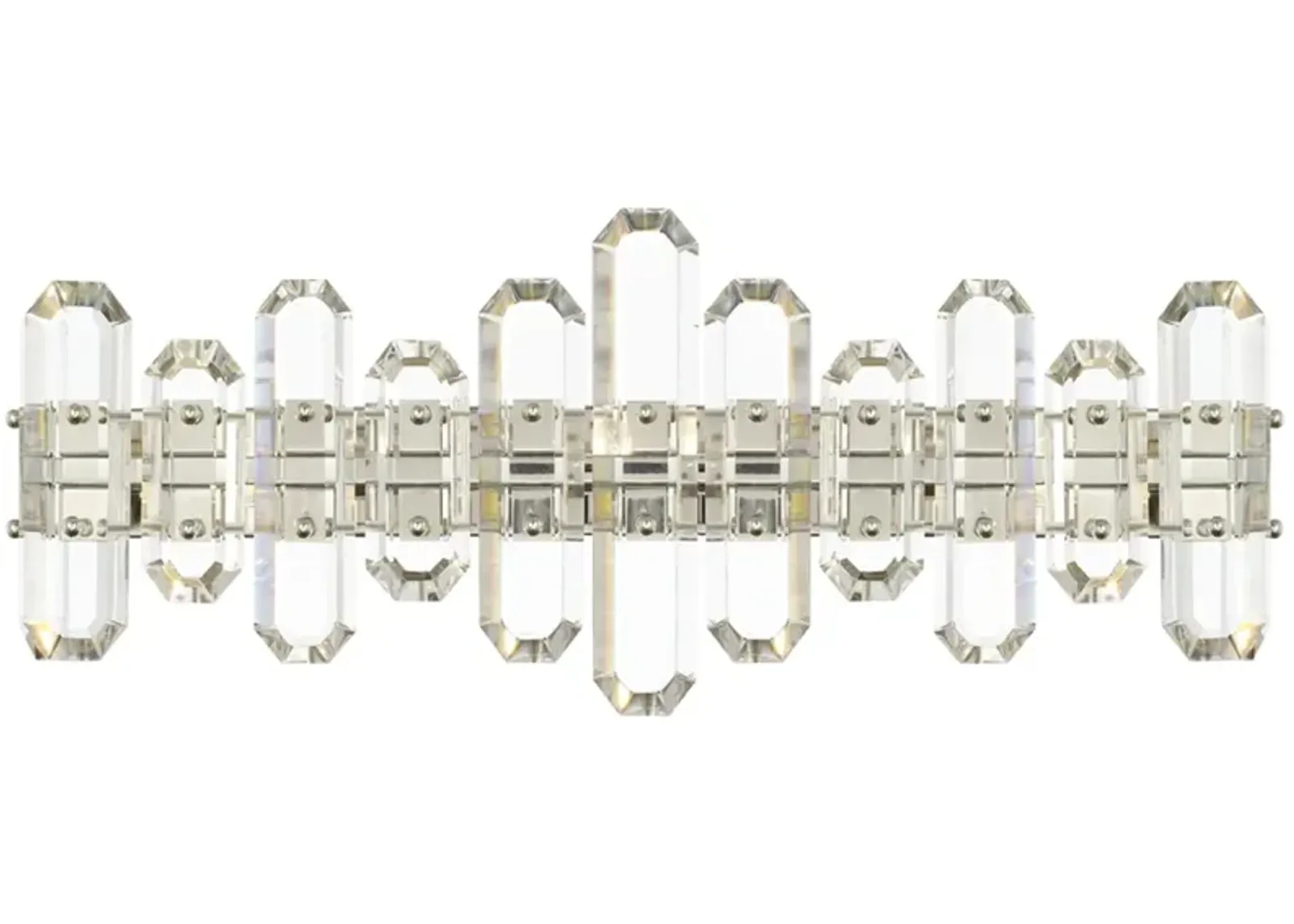 Crystorama Bolton 26"W Polished Nickel Crystal Bath Light