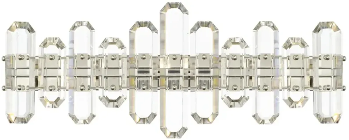 Crystorama Bolton 26"W Polished Nickel Crystal Bath Light