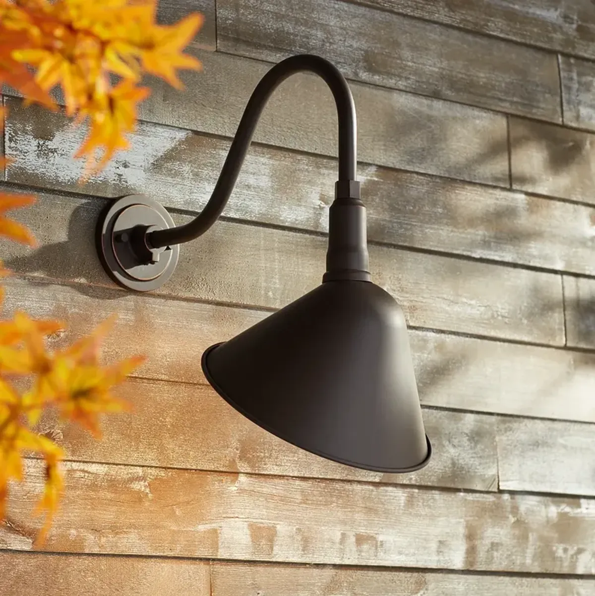 Franklin Iron Neihart 18 1/4" Rustic Bronze RLM Outdoor Wall Light