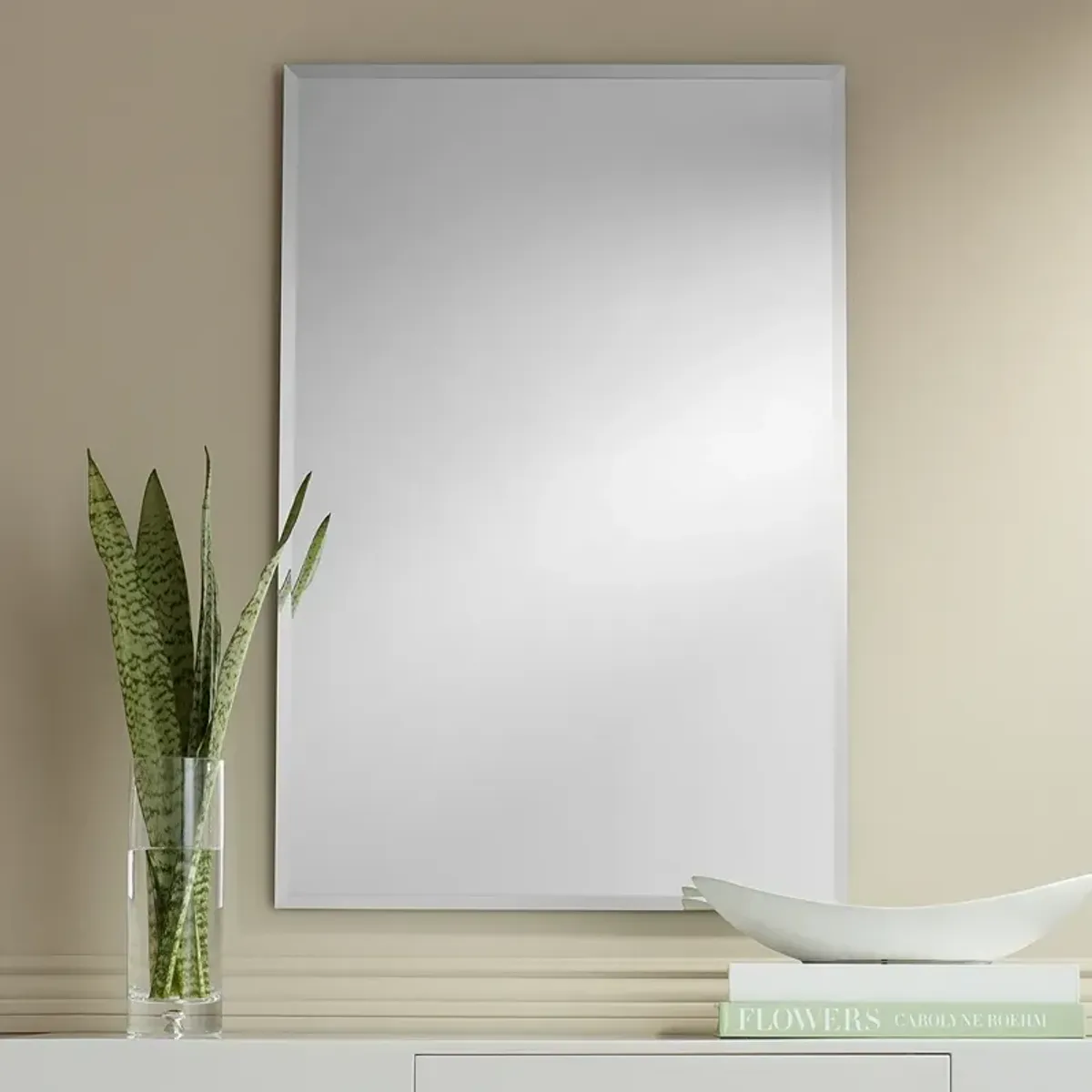 Brix 24" x 36" Frameless Rectangle Vanity Wall Mirror