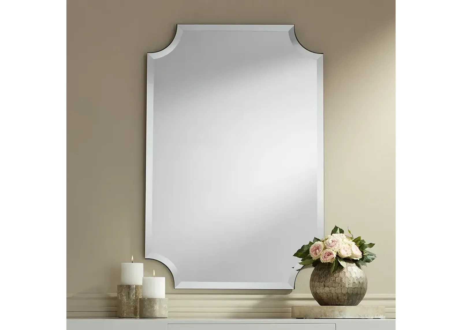 Brix 24" x 36" Frameless Cut Corner Vanity Mirror