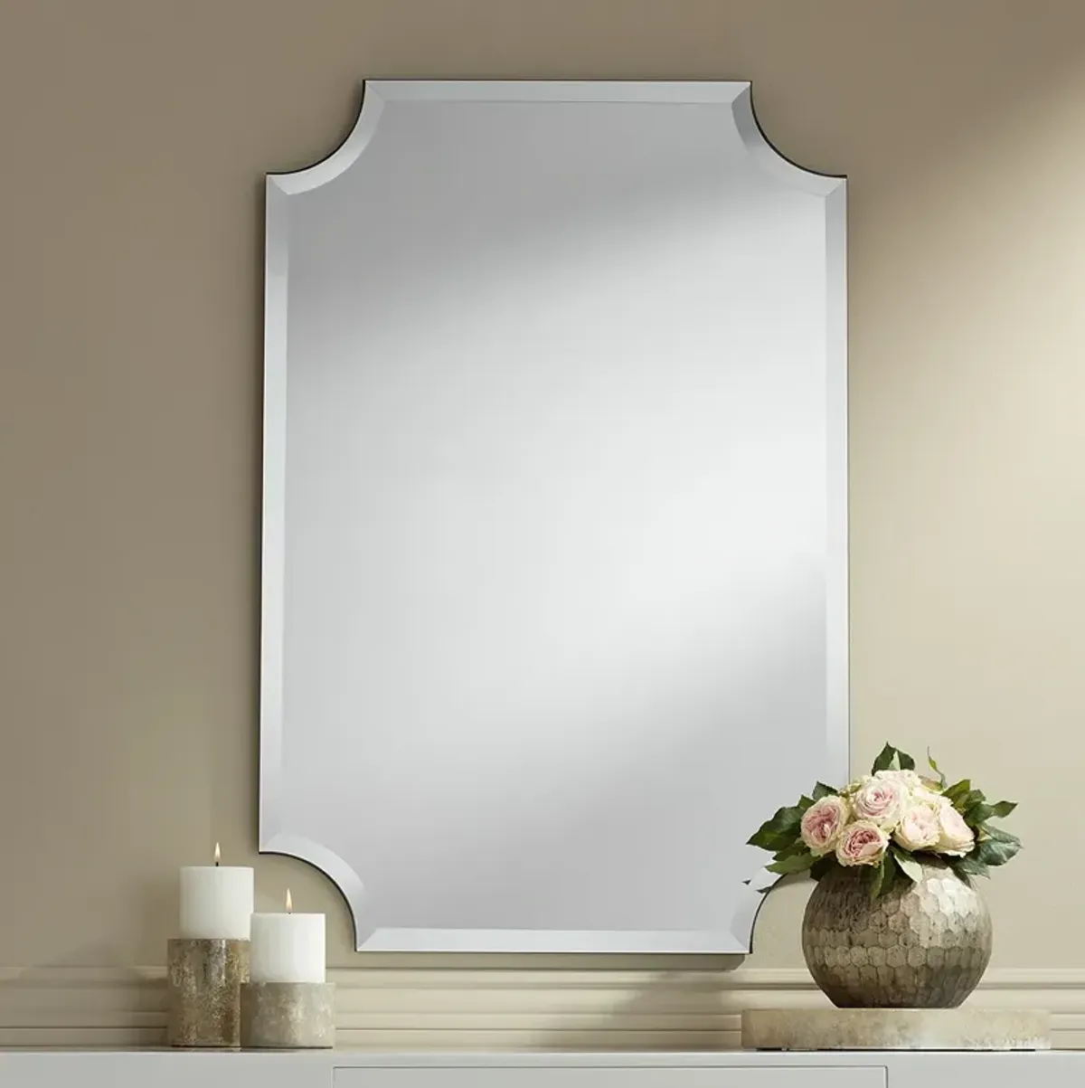 Brix 24" x 36" Frameless Cut Corner Vanity Mirror