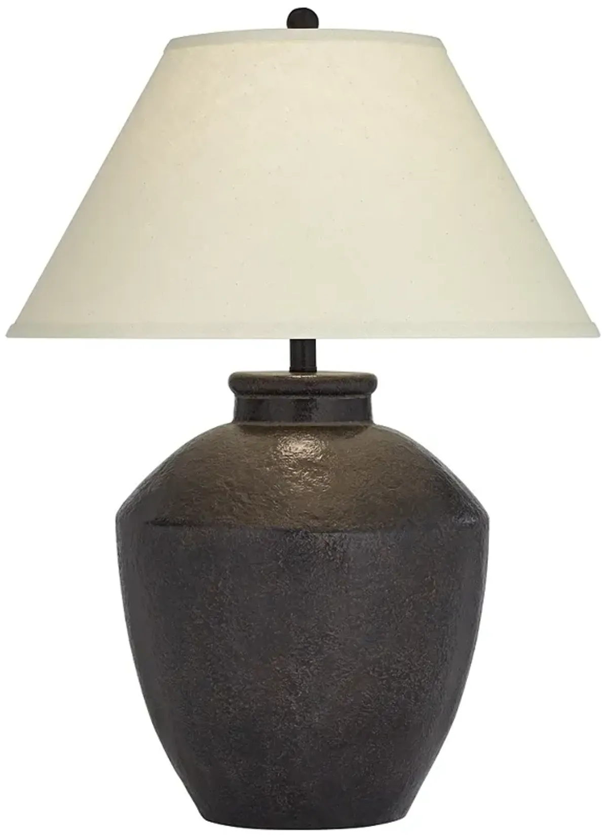 Franklin Iron Works Massa 29 1/2" Black Terracotta Jar Table Lamp