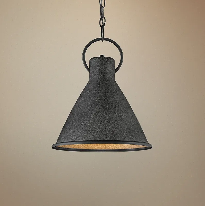 Hinkley Winnie 12" Wide Aged Zinc Mini Pendant Light