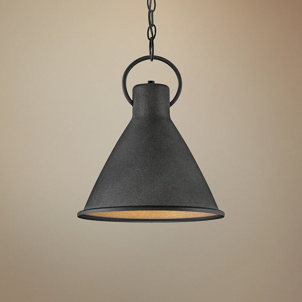 Hinkley Winnie 12" Wide Aged Zinc Mini Pendant Light