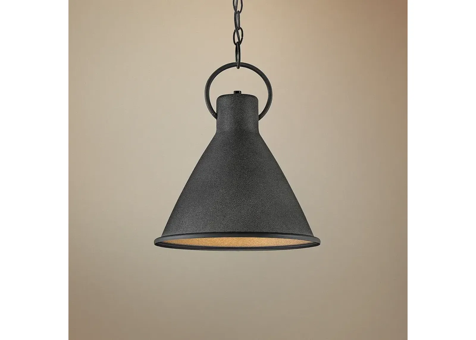 Hinkley Winnie 12" Wide Aged Zinc Mini Pendant Light