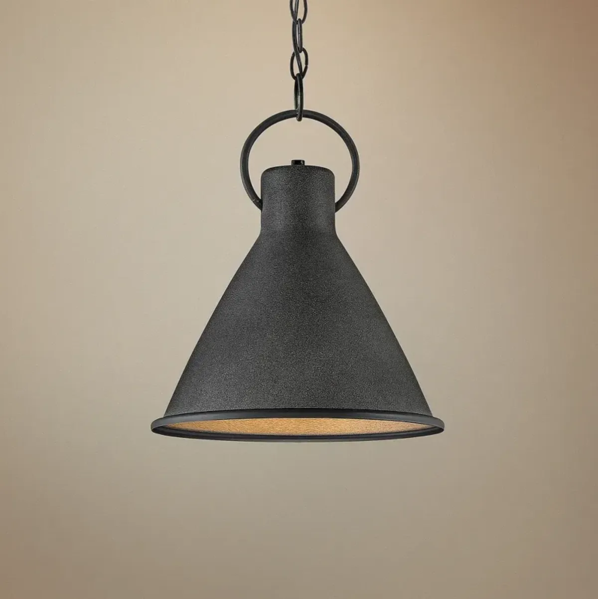 Hinkley Winnie 12" Wide Aged Zinc Mini Pendant Light