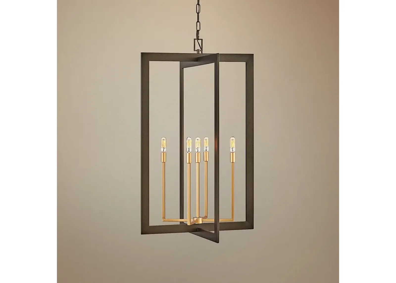 Hinkley Anders 22" Wide Metallic Matte Bronze 5-Light Foyer Pendant