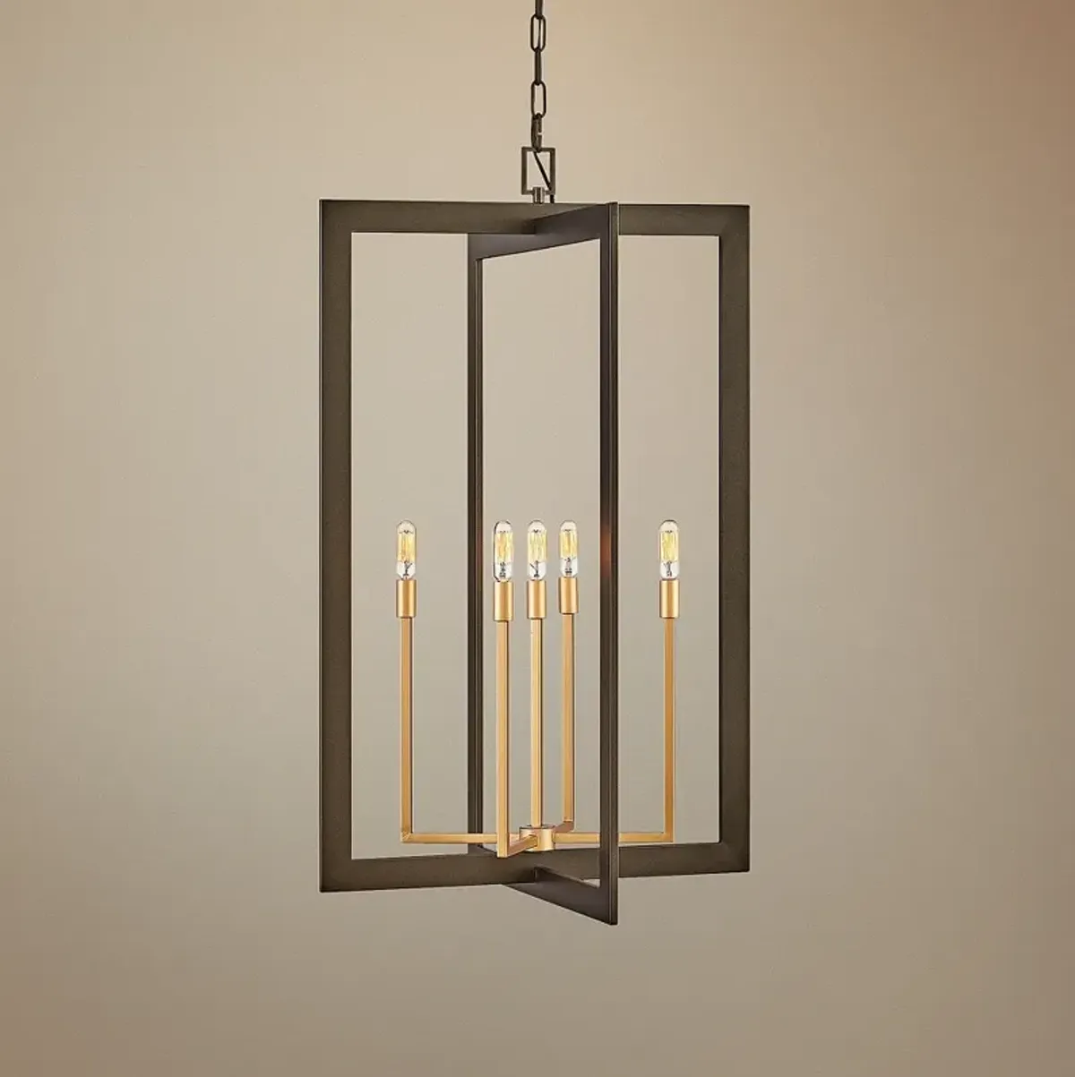 Hinkley Anders 22" Wide Metallic Matte Bronze 5-Light Foyer Pendant