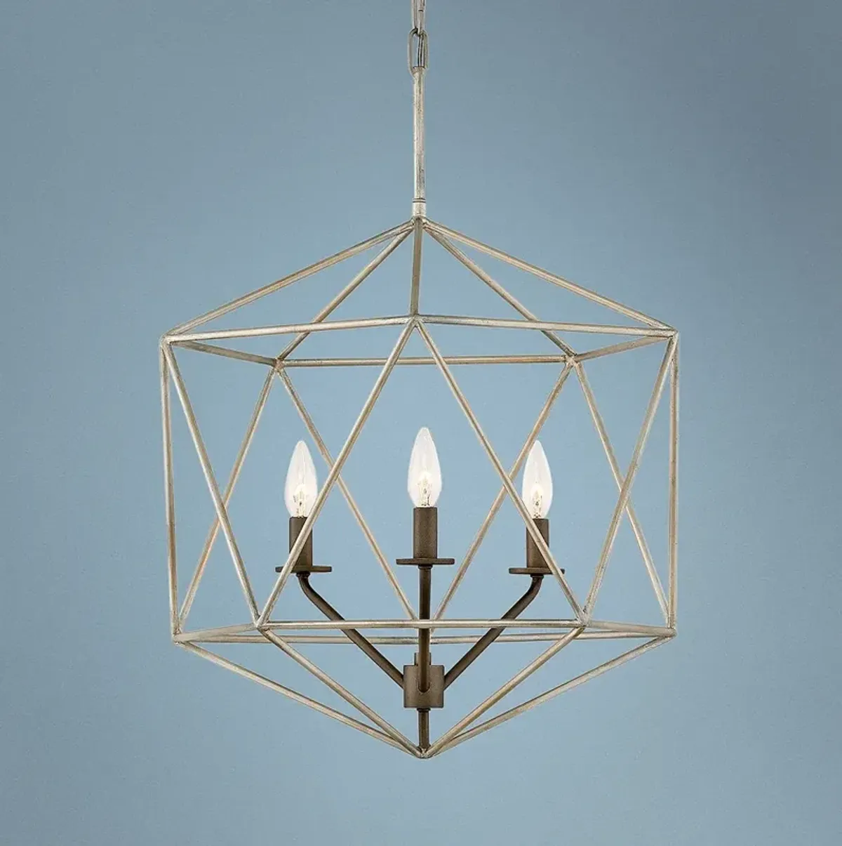 Hinkley Astrid 20" Wide Silver Patina 3-Light Foyer Pendant