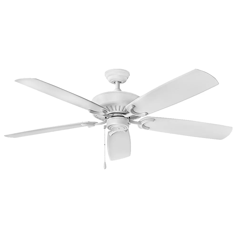 60" Hinkley Oasis Chalk White Ceiling Fan with Pull Chain